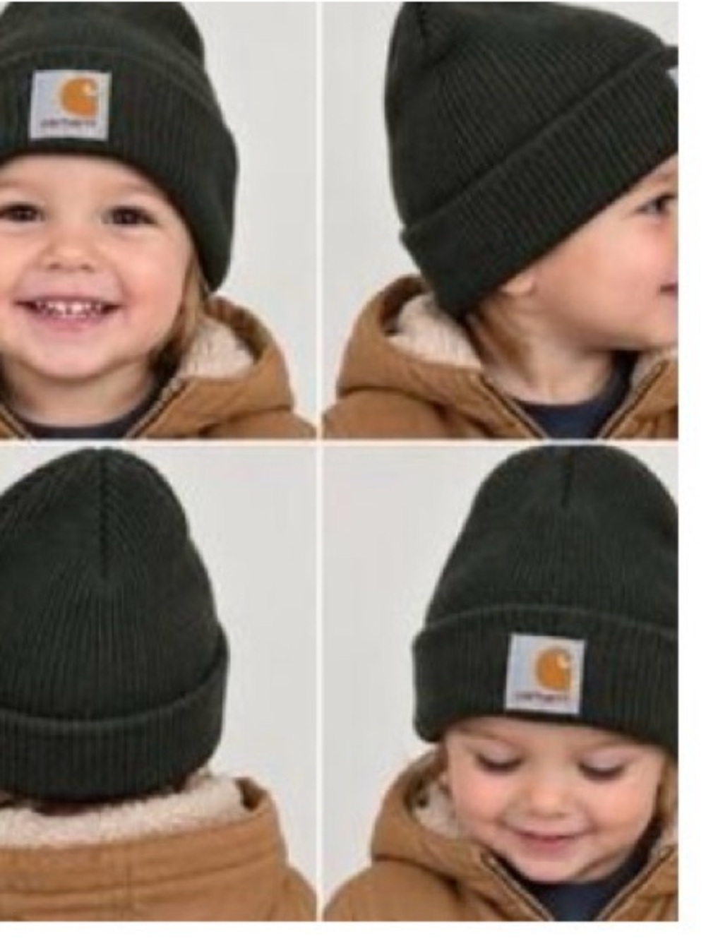 Carhartt Toddler Black Knit Beanie Winter Hat One Size Fits Most Toddler Child